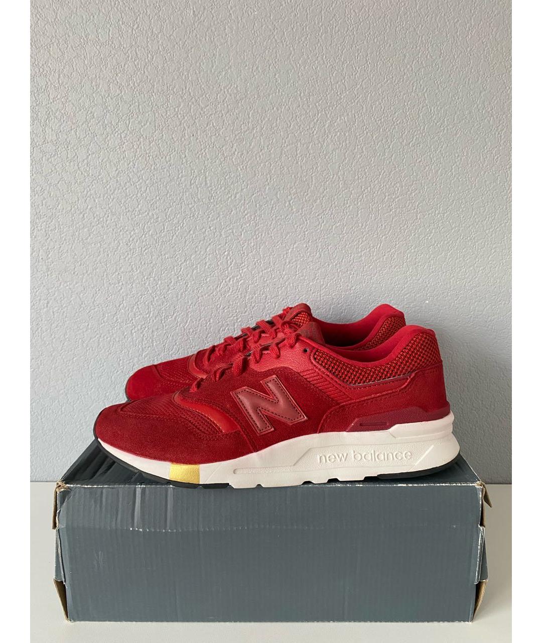NEW BALANCE Бордовые замшевые низкие кроссовки / кеды, фото 3