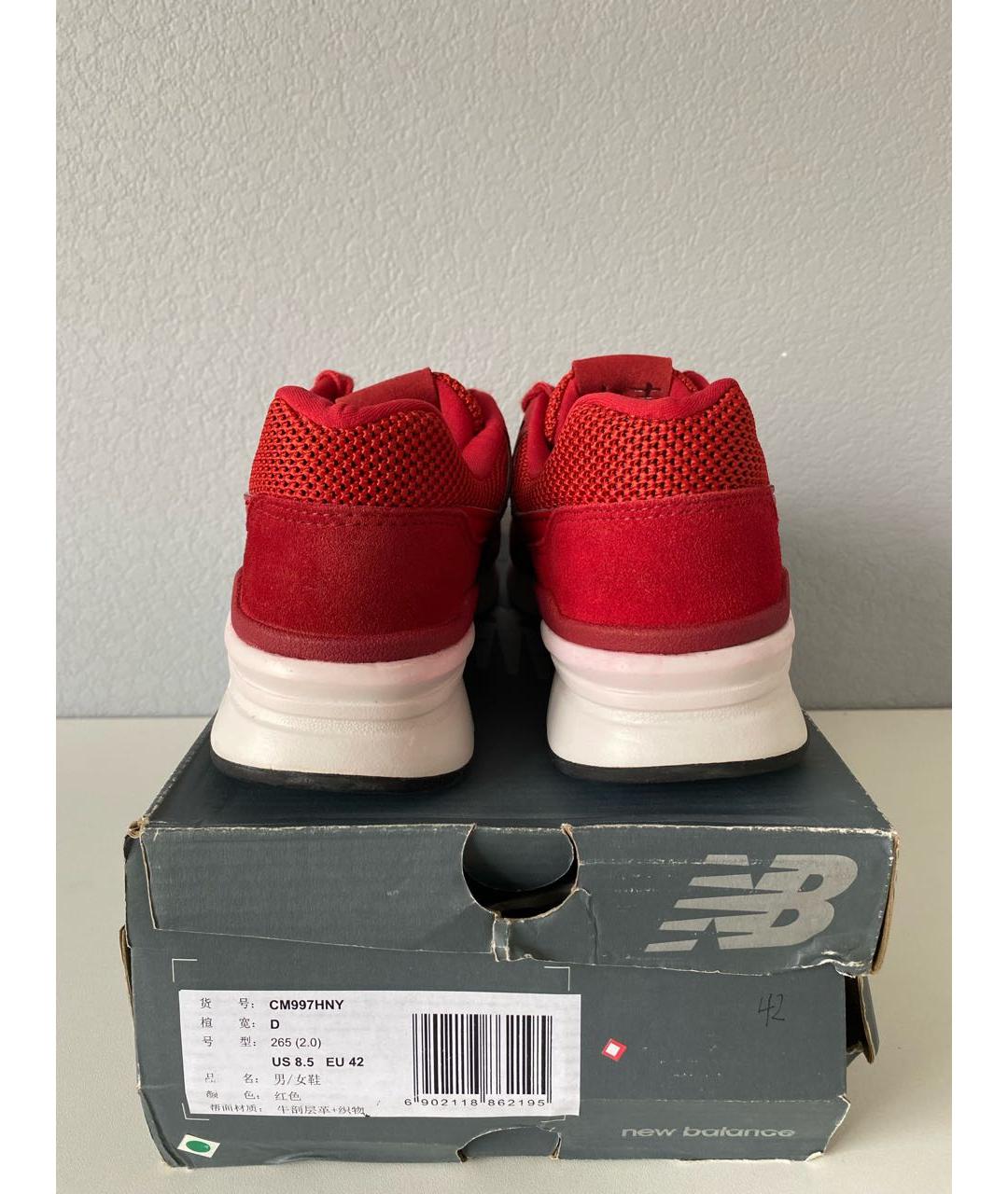 NEW BALANCE Бордовые замшевые низкие кроссовки / кеды, фото 5