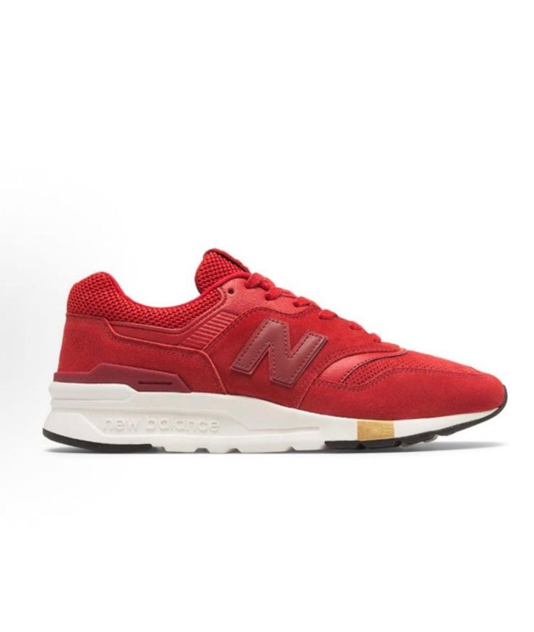 NEW BALANCE Бордовые замшевые низкие кроссовки / кеды, фото 9