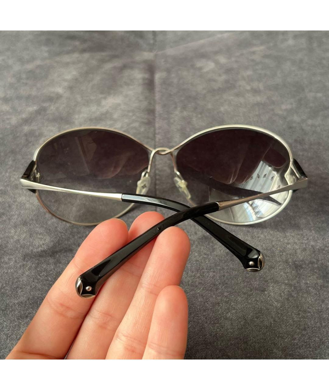 LOUIS VUITTON Серые металлические солнцезащитные очки, фото 5