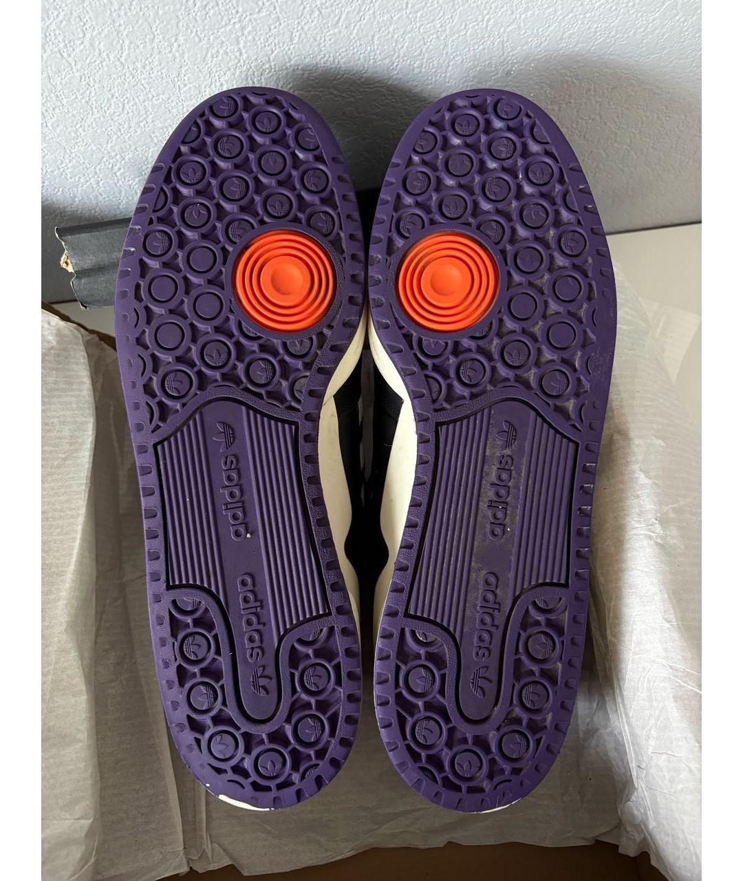 ADIDAS Черные кожаные низкие кроссовки / кеды, фото 8