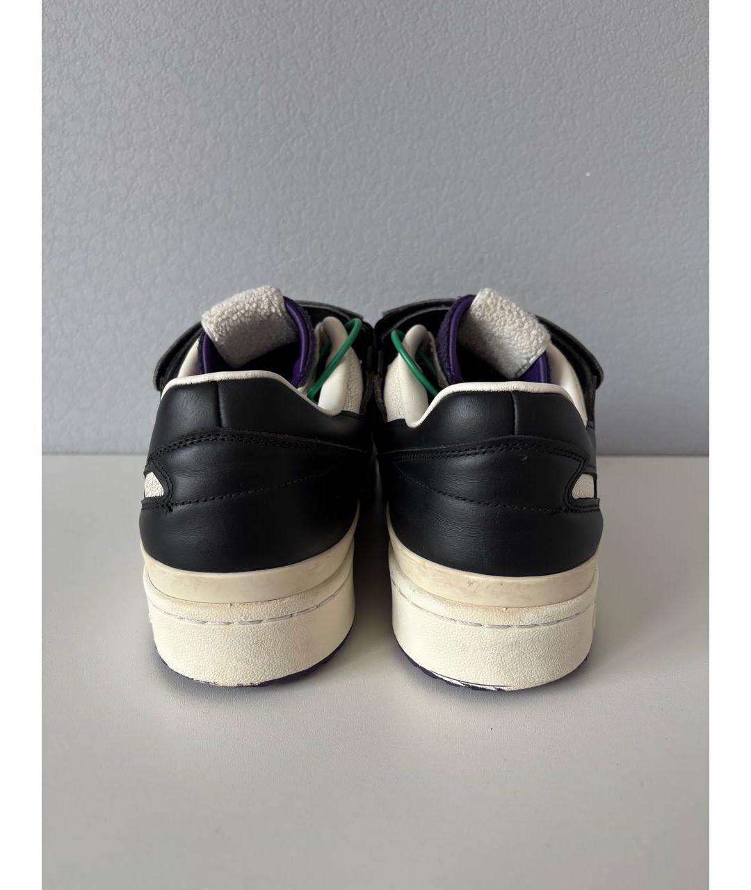 ADIDAS Черные кожаные низкие кроссовки / кеды, фото 5