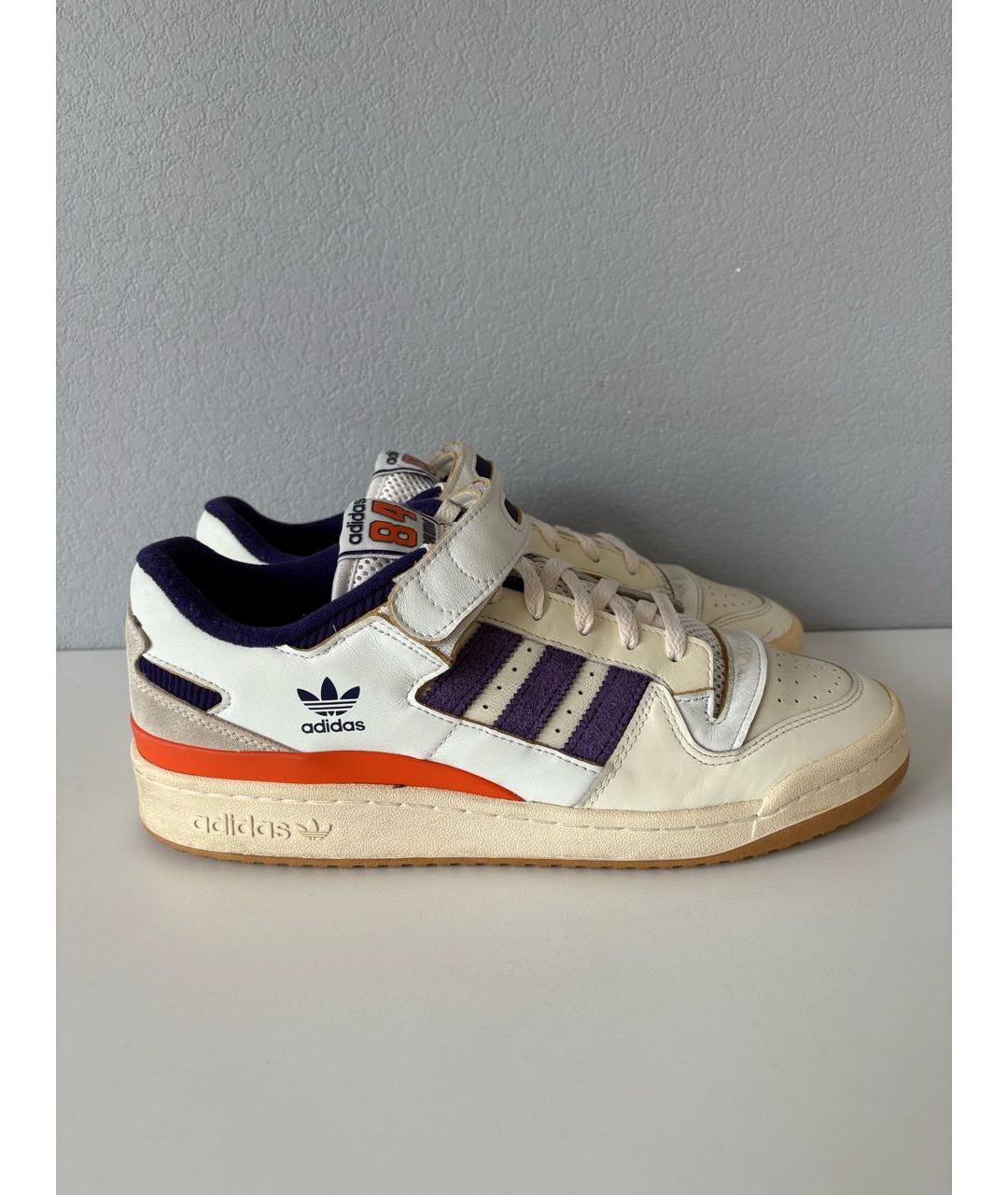 ADIDAS Бежевые кожаные низкие кроссовки / кеды, фото 4