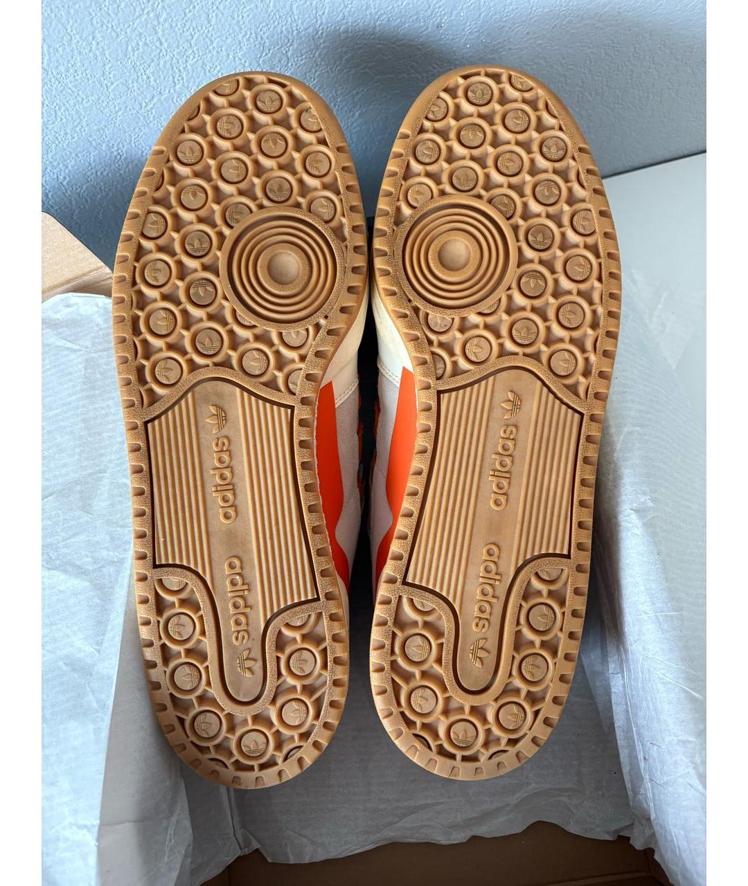ADIDAS Бежевые кожаные низкие кроссовки / кеды, фото 7