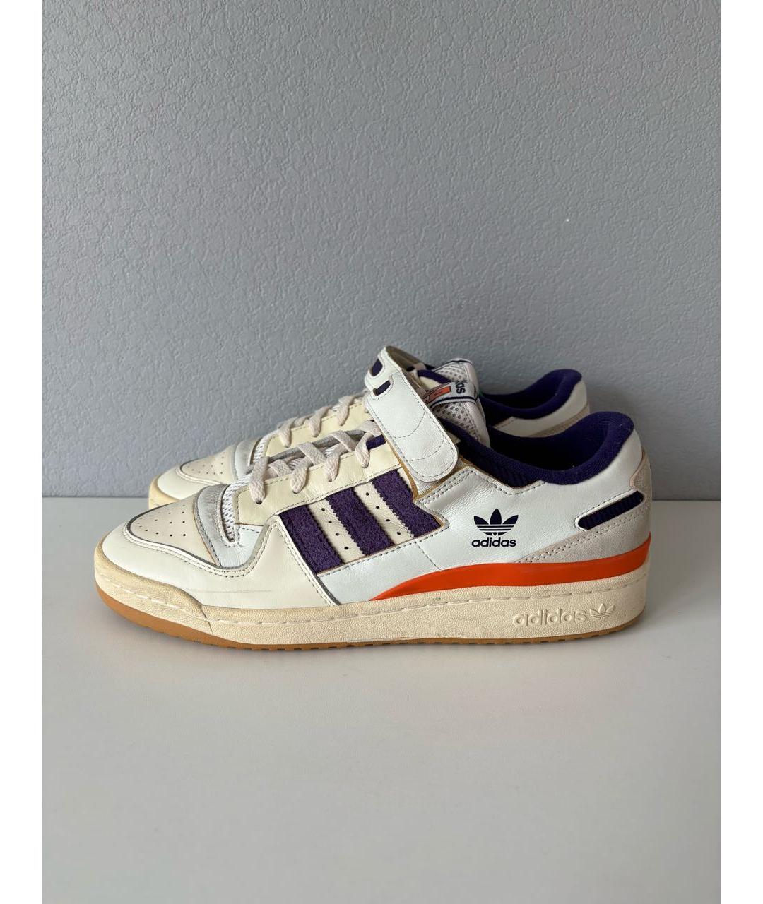 ADIDAS Бежевые кожаные низкие кроссовки / кеды, фото 3