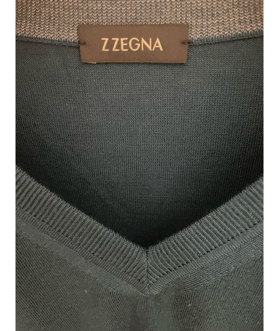 ZEGNA Темно-синий шерстяной джемпер / свитер, фото 3
