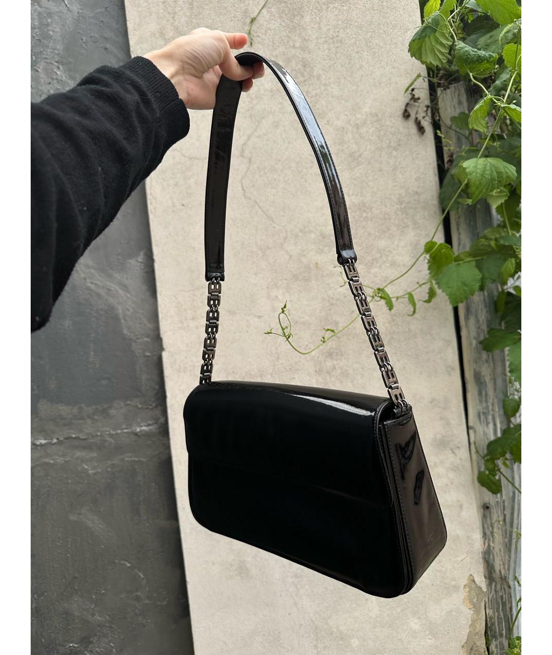 BALLY Черная сумка через плечо из лакированной кожи, фото 4