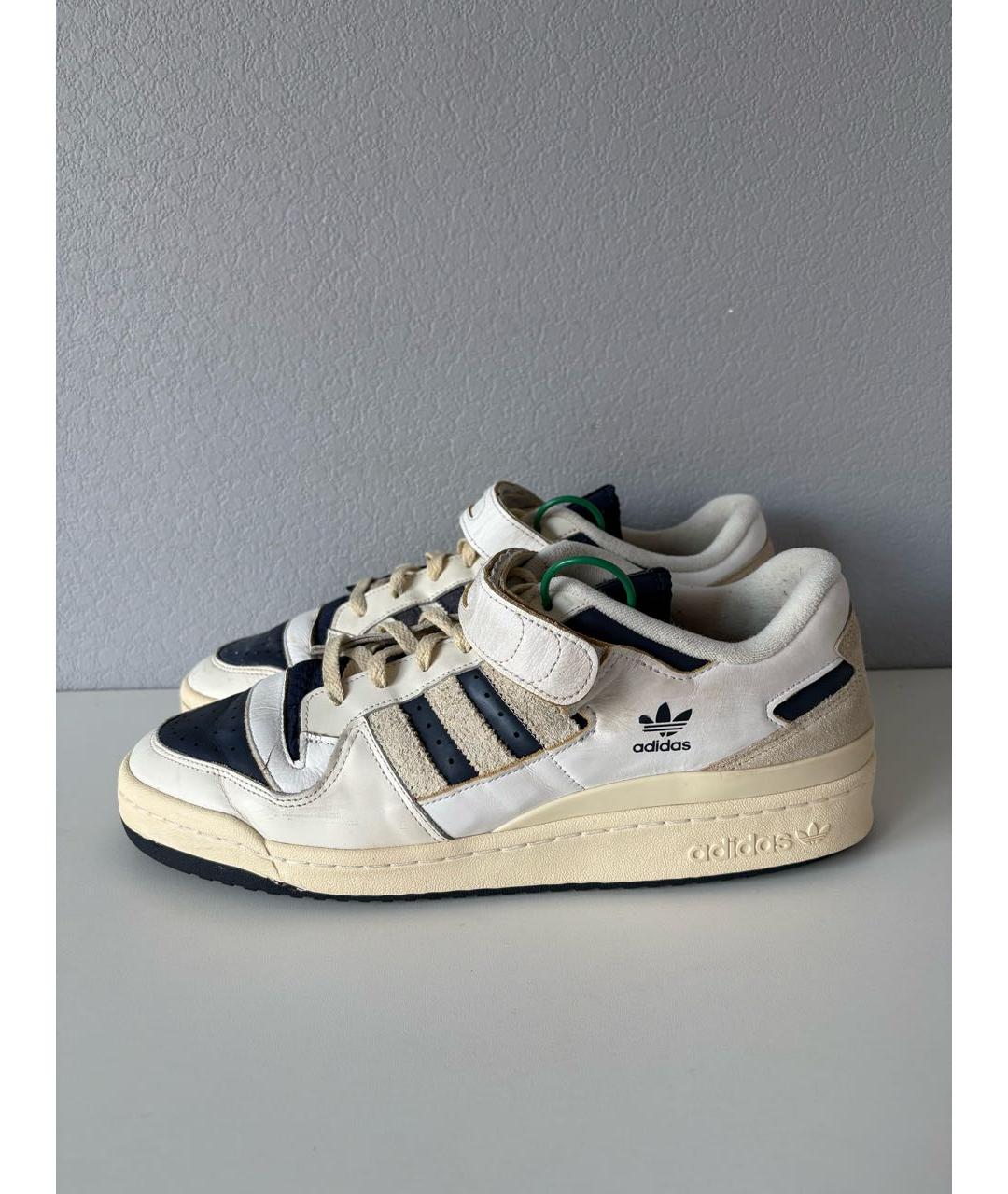 ADIDAS Белые кожаные низкие кроссовки / кеды, фото 3