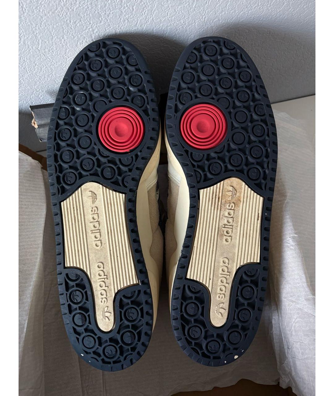 ADIDAS Белые кожаные низкие кроссовки / кеды, фото 8