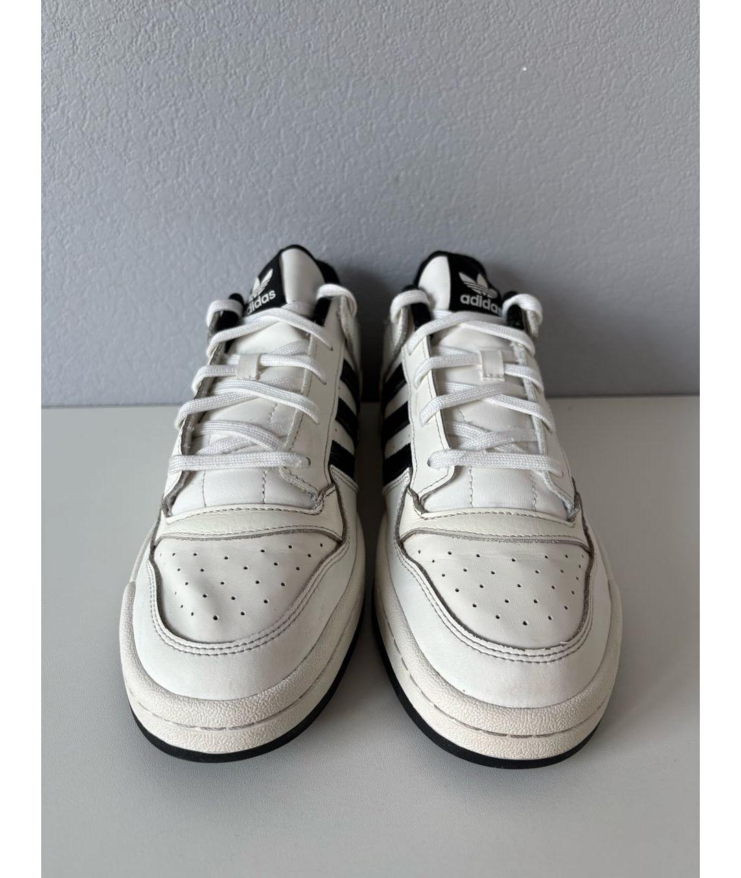 ADIDAS Белые кожаные низкие кроссовки / кеды, фото 5