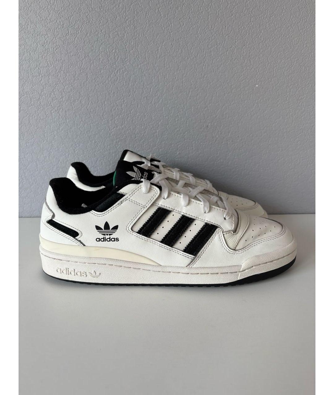 ADIDAS Белые кожаные низкие кроссовки / кеды, фото 4