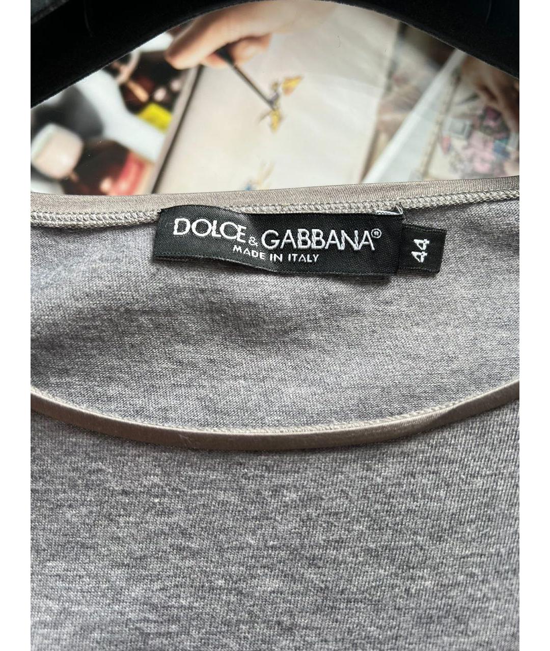 DOLCE&GABBANA Серая футболка, фото 4