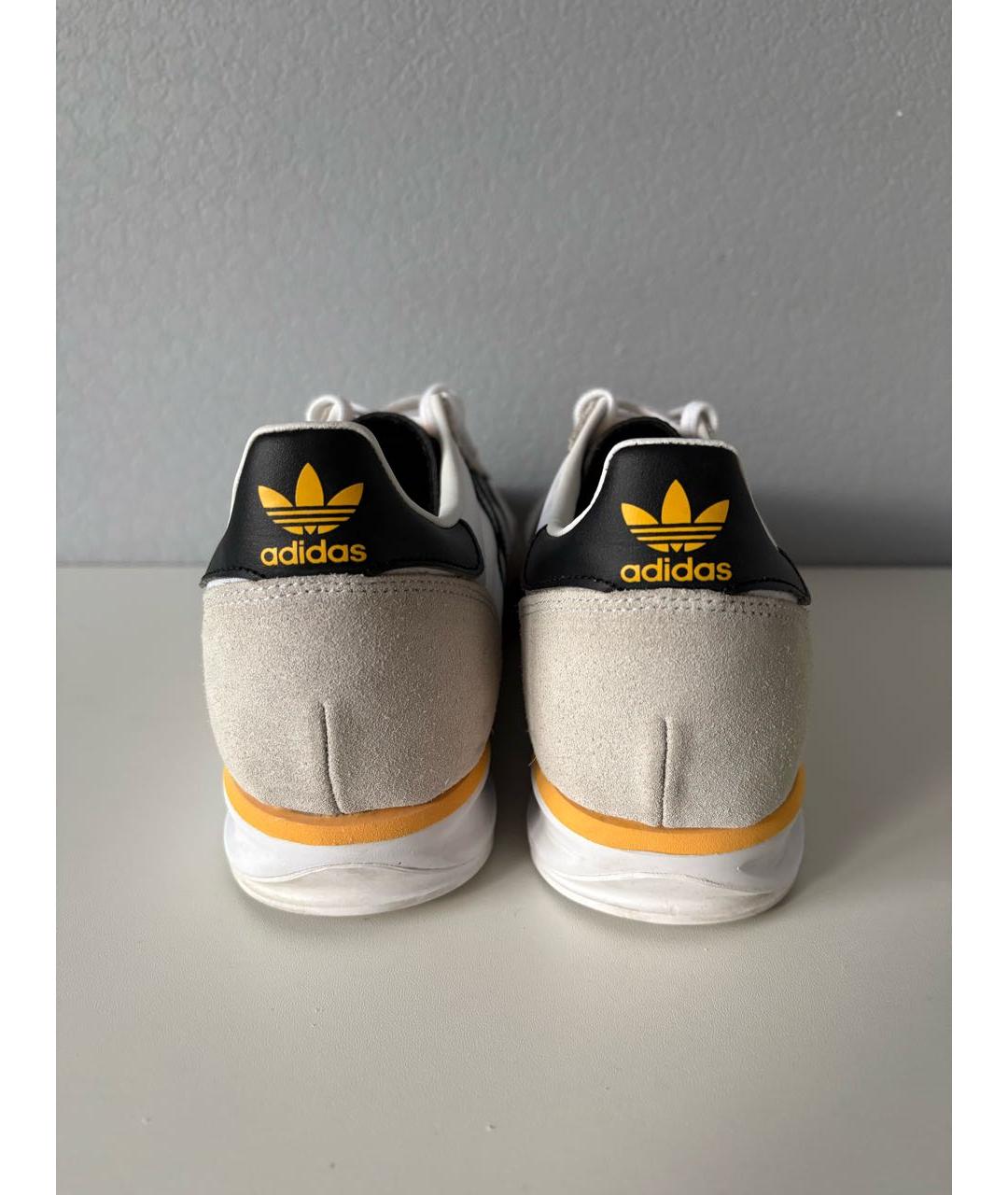 ADIDAS Белые текстильные низкие кроссовки / кеды, фото 5