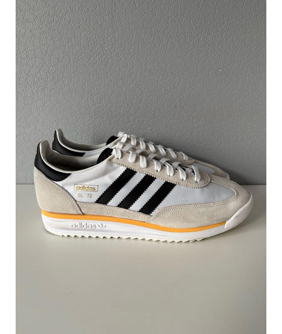 ADIDAS Белые текстильные низкие кроссовки / кеды, фото 3