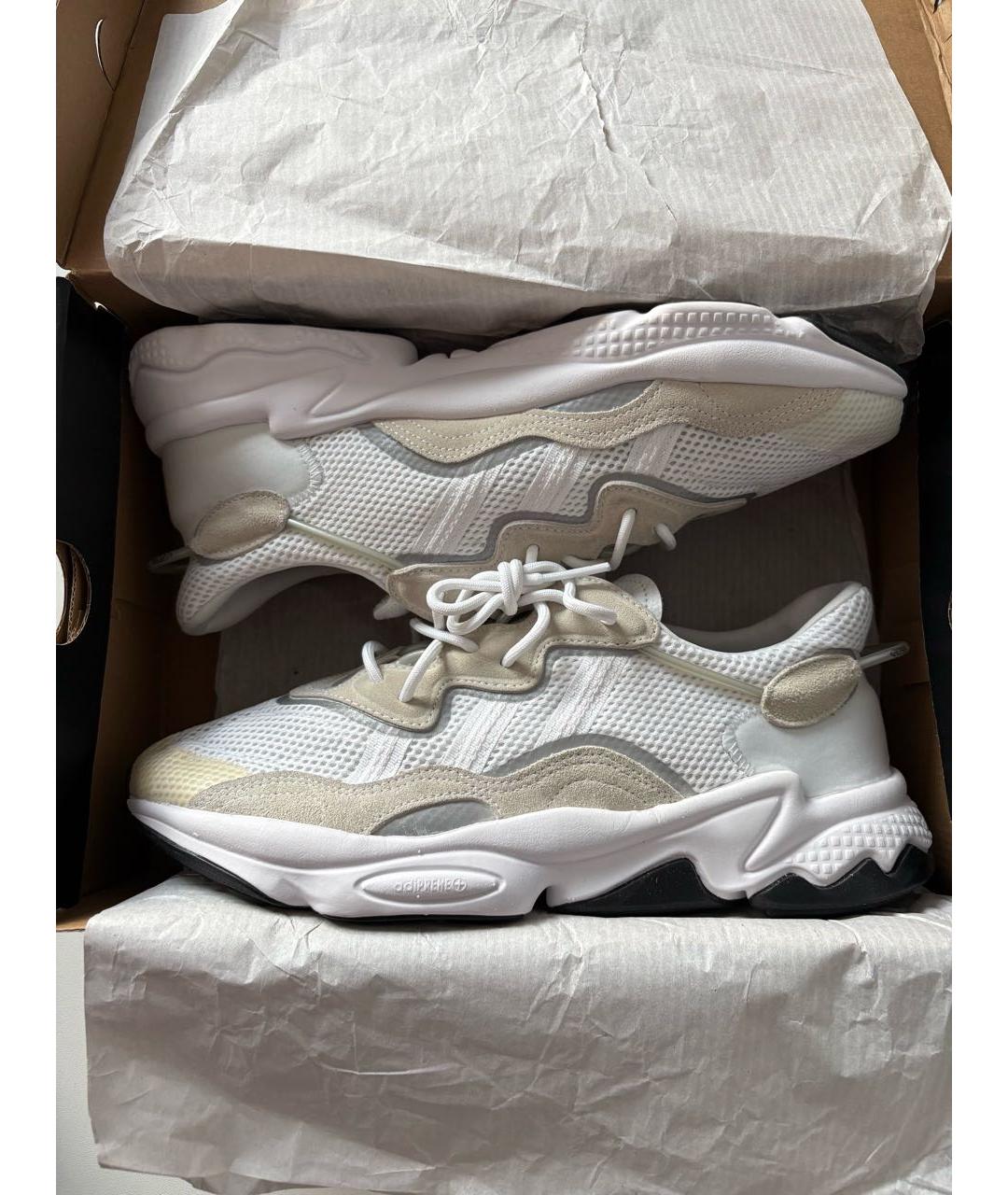 ADIDAS Белые текстильные низкие кроссовки / кеды, фото 2