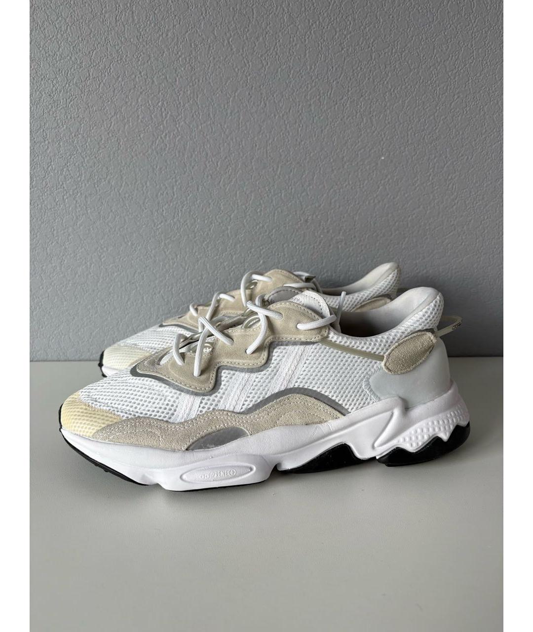 ADIDAS Белые текстильные низкие кроссовки / кеды, фото 3