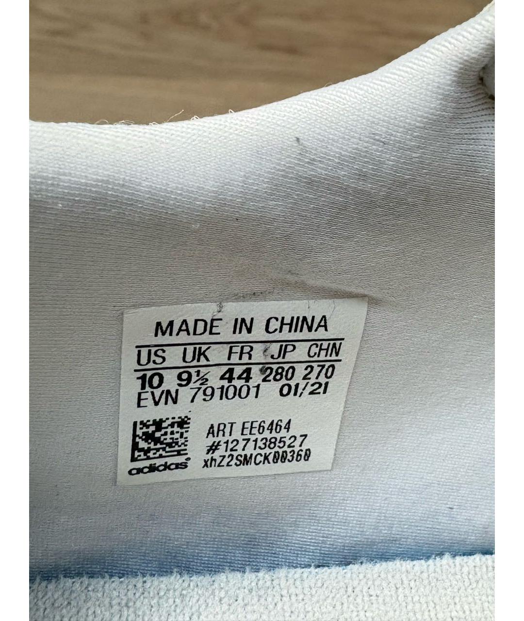 ADIDAS Белые текстильные низкие кроссовки / кеды, фото 8