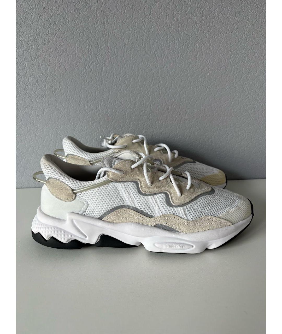 ADIDAS Белые текстильные низкие кроссовки / кеды, фото 4