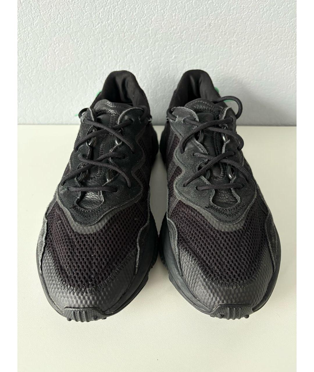 ADIDAS Черные текстильные низкие кроссовки / кеды, фото 5