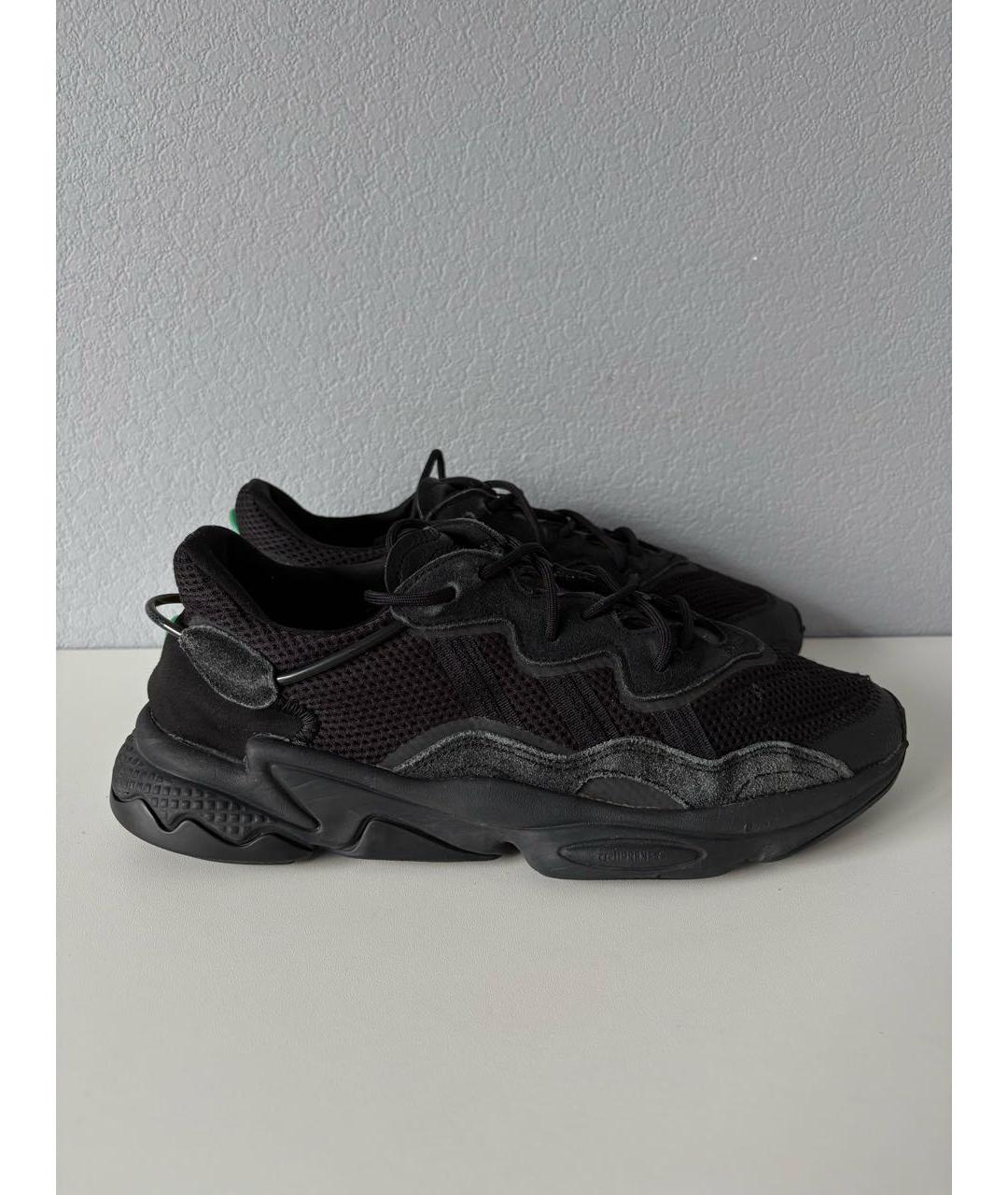 ADIDAS Черные текстильные низкие кроссовки / кеды, фото 4