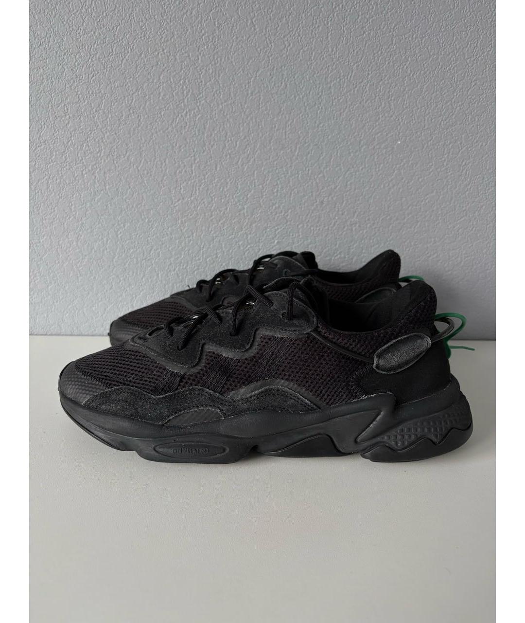 ADIDAS Черные текстильные низкие кроссовки / кеды, фото 3