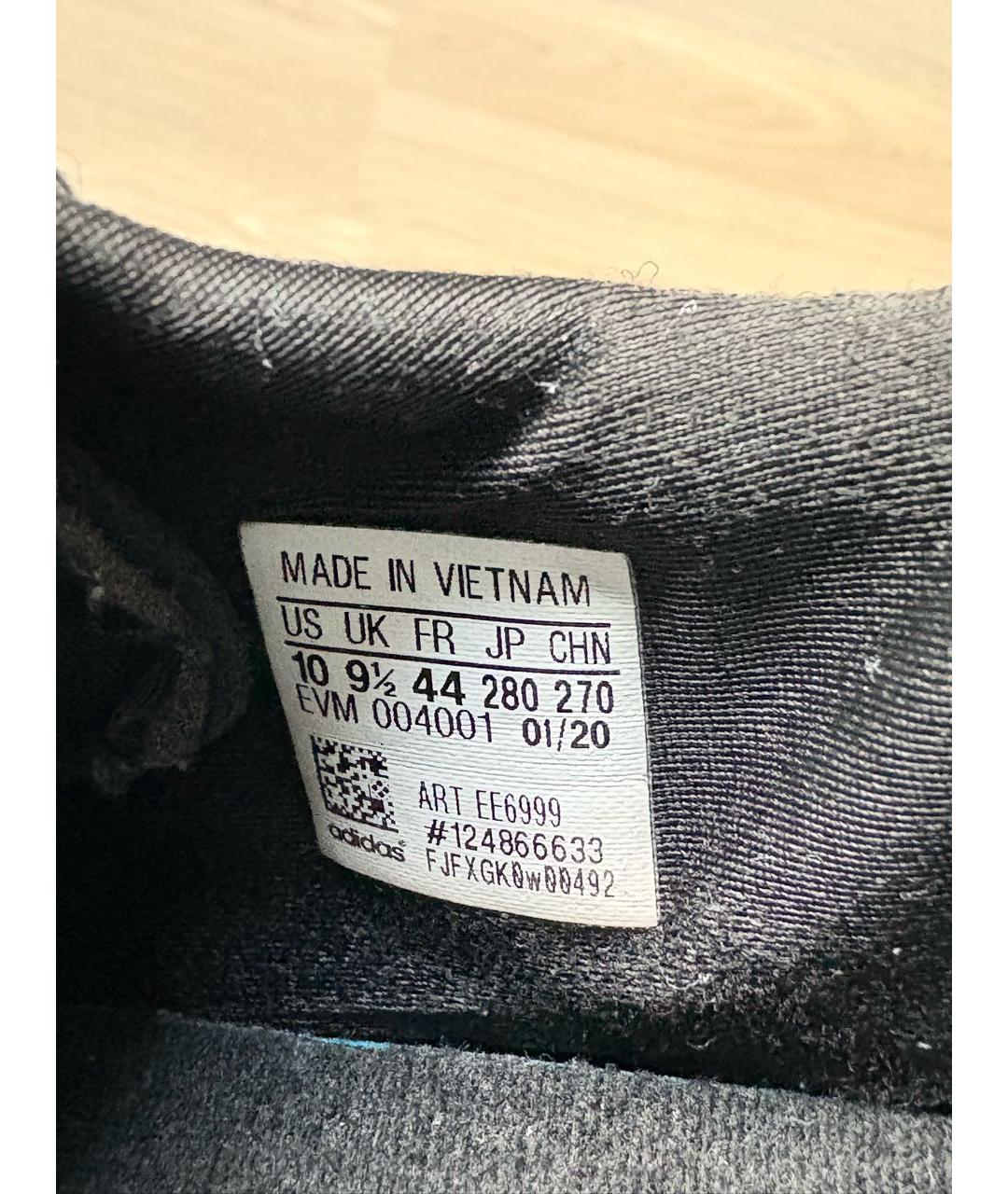 ADIDAS Черные текстильные низкие кроссовки / кеды, фото 7