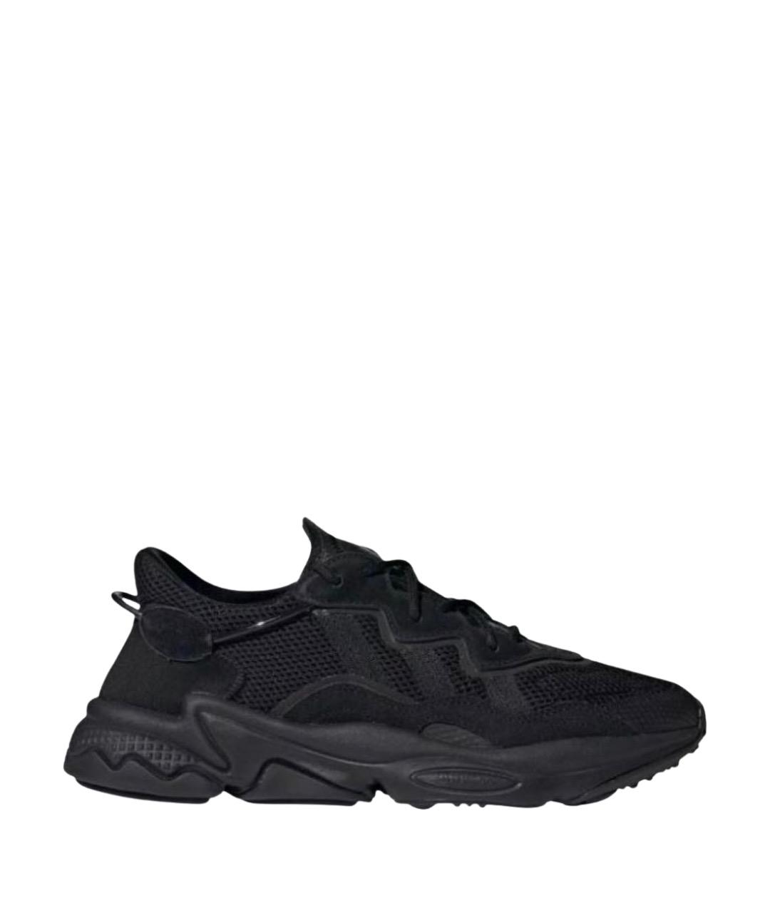 ADIDAS Черные текстильные низкие кроссовки / кеды, фото 1