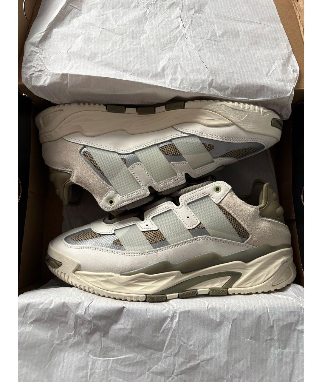 ADIDAS Бежевые текстильные низкие кроссовки / кеды, фото 2