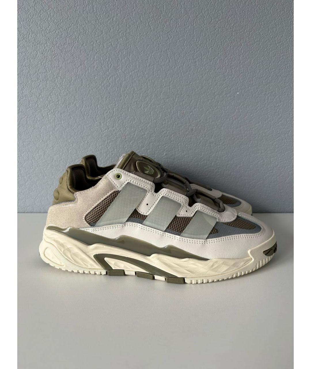 ADIDAS Бежевые текстильные низкие кроссовки / кеды, фото 4