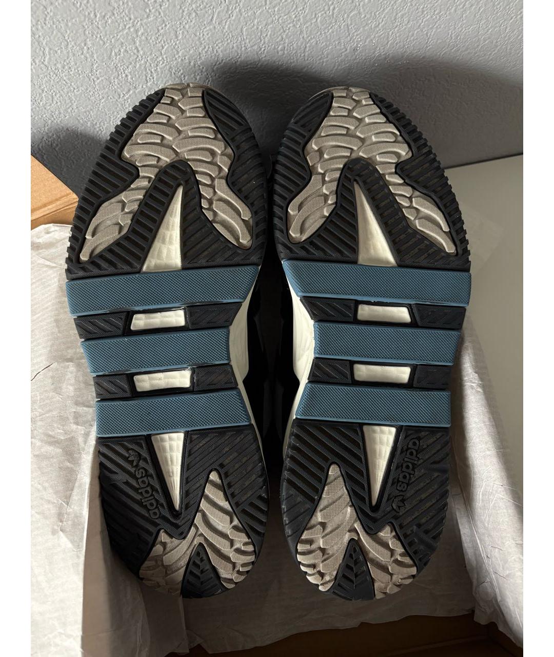 ADIDAS Черные кожаные низкие кроссовки / кеды, фото 7