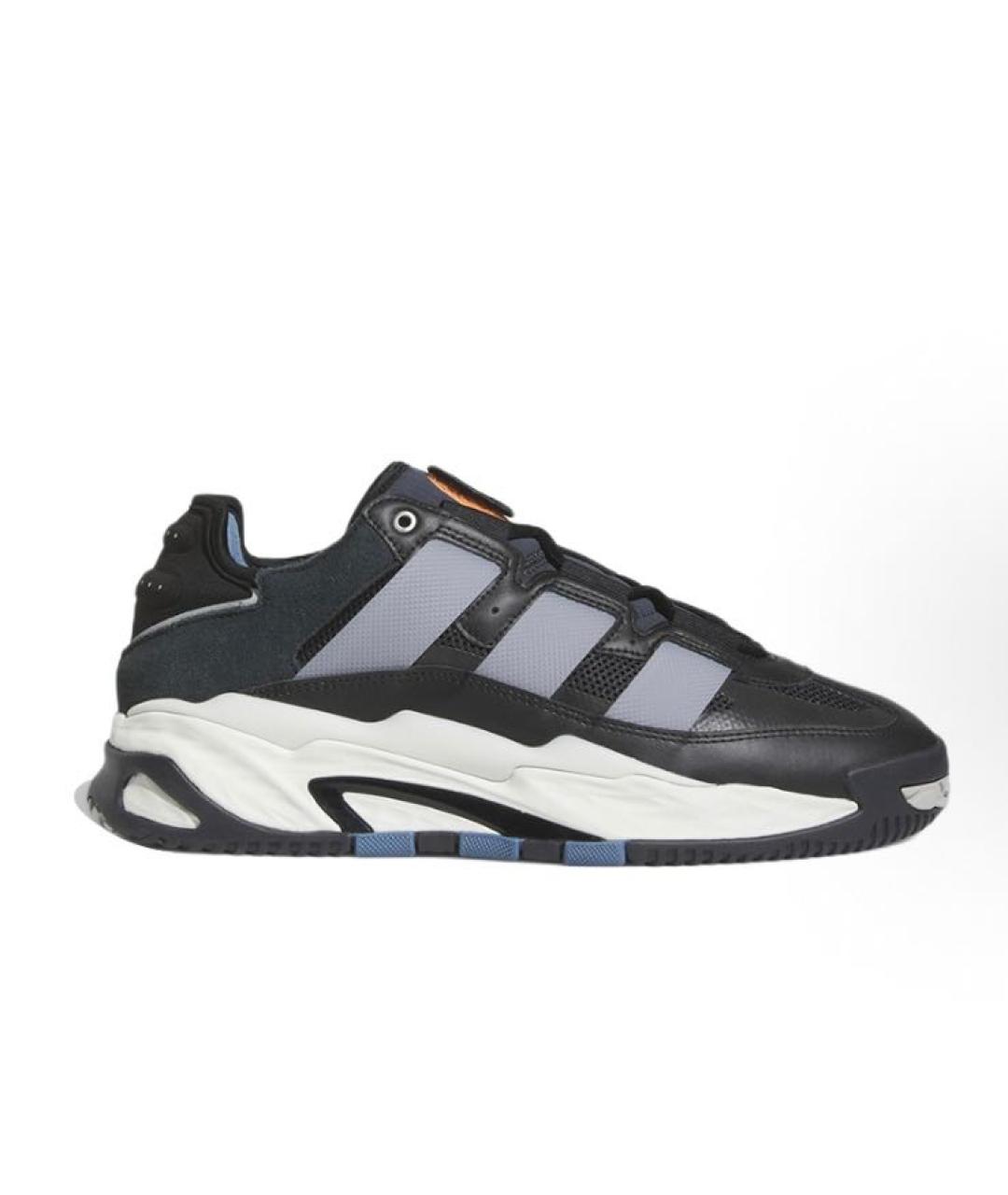 ADIDAS Черные кожаные низкие кроссовки / кеды, фото 9
