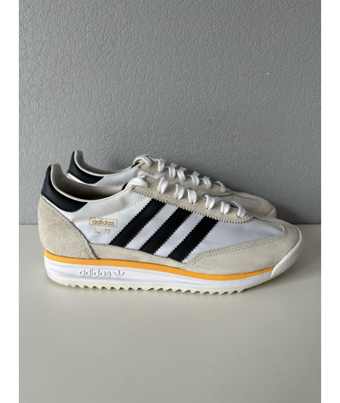 ADIDAS Белые текстильные низкие кроссовки / кеды, фото 3