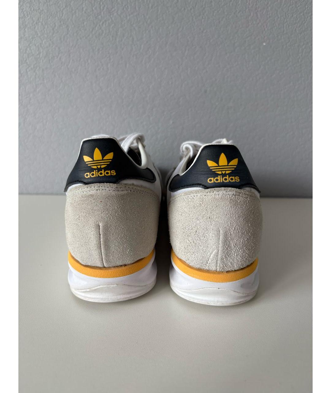 ADIDAS Белые текстильные низкие кроссовки / кеды, фото 5