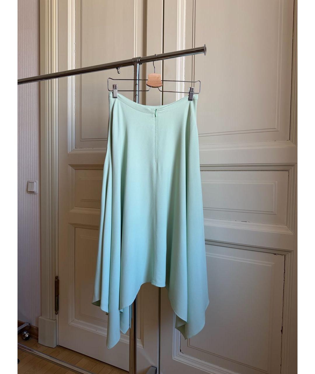 NINA RICCI Зеленая ацетатная юбка миди, фото 2