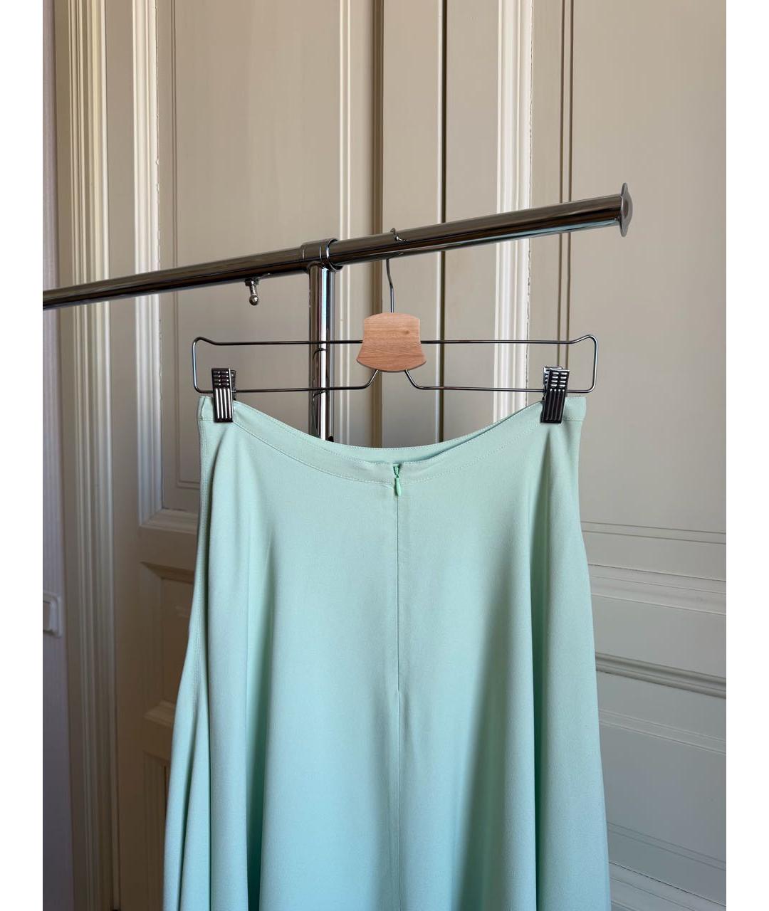 NINA RICCI Зеленая ацетатная юбка миди, фото 4