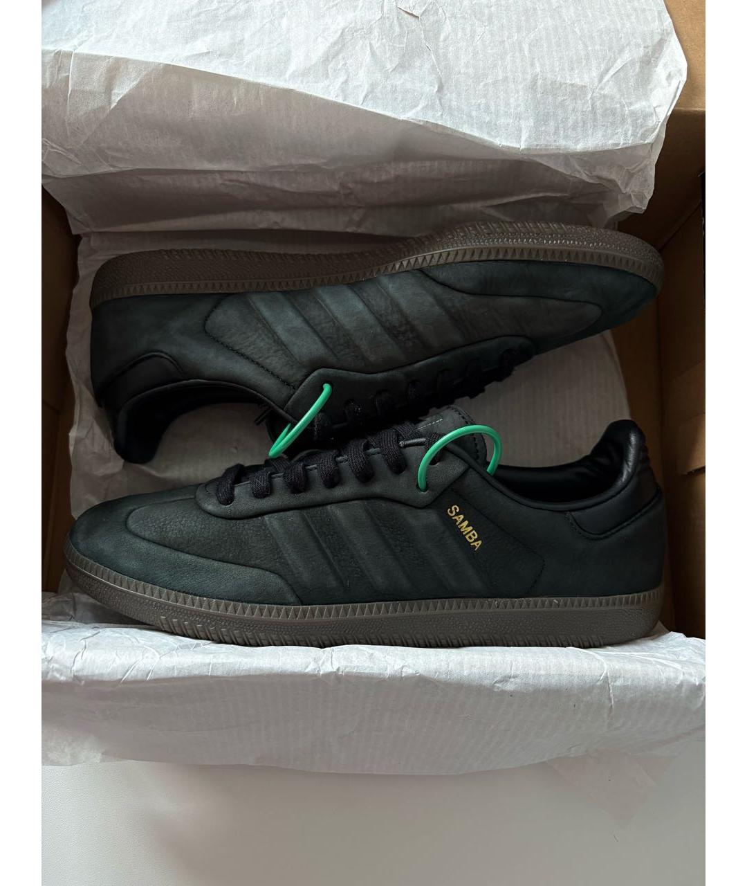ADIDAS Черные замшевые низкие кроссовки / кеды, фото 2