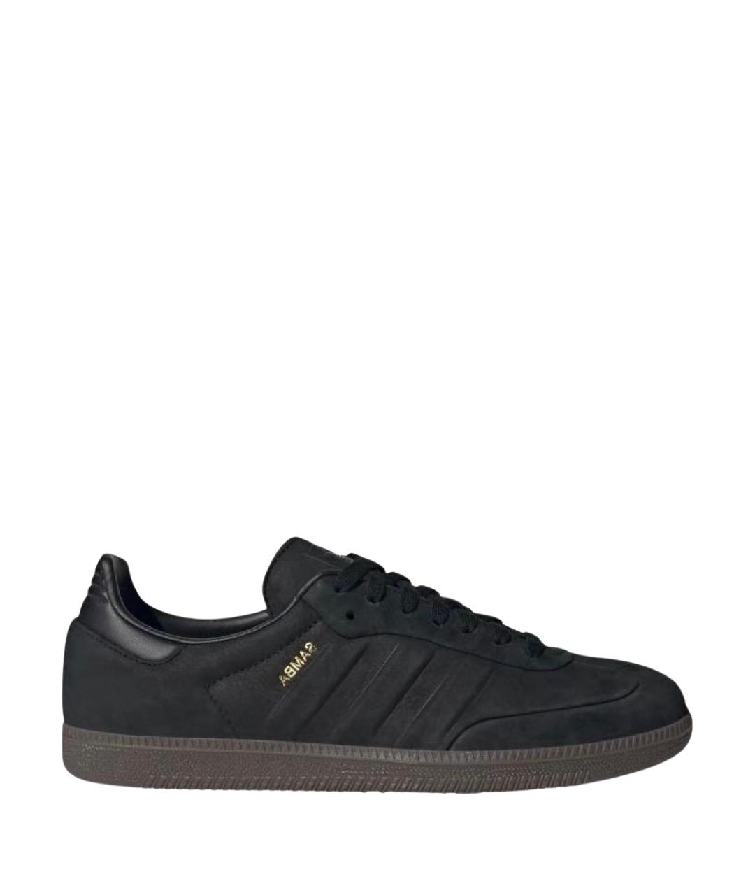 ADIDAS Черные замшевые низкие кроссовки / кеды, фото 1