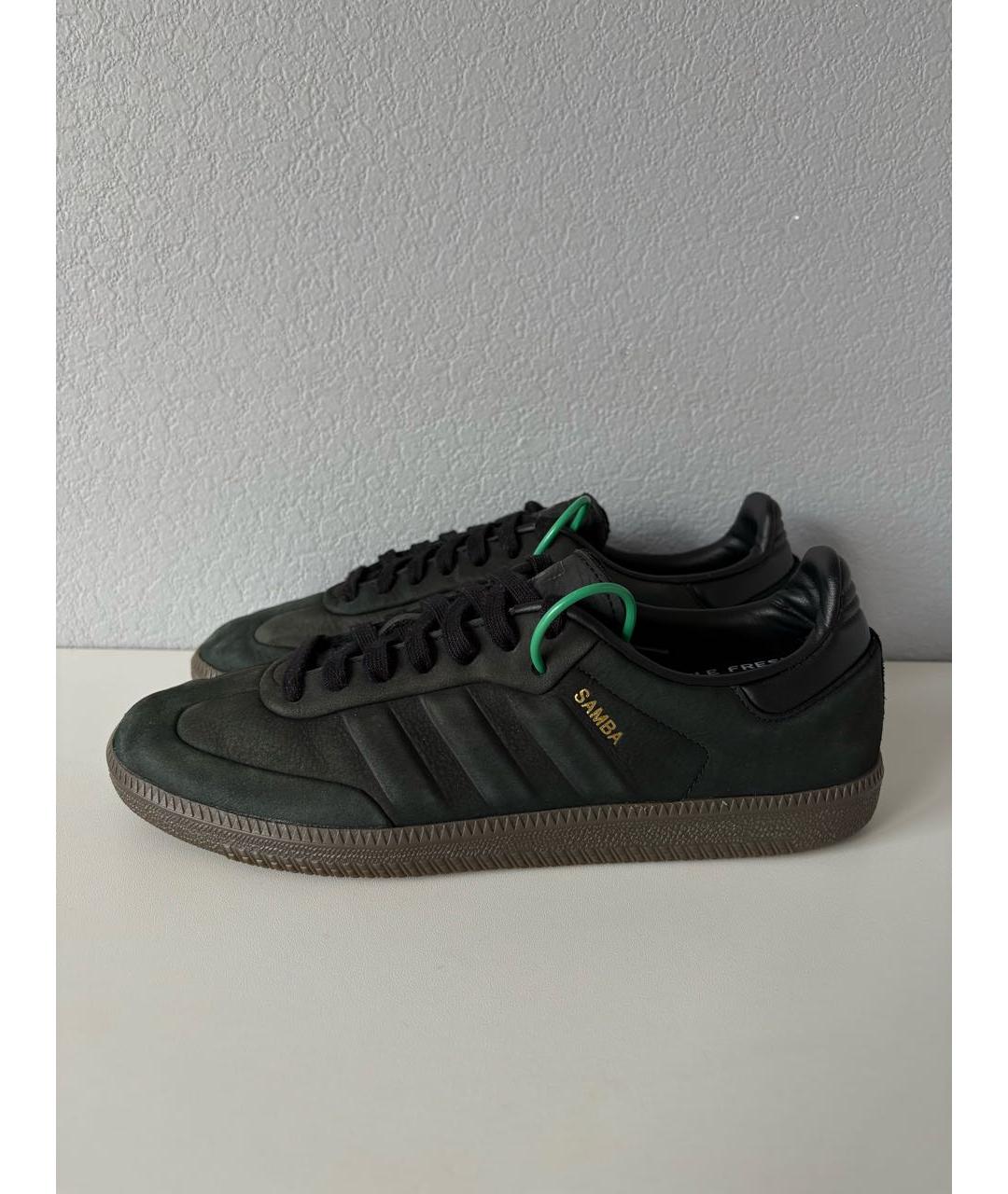 ADIDAS Черные замшевые низкие кроссовки / кеды, фото 3