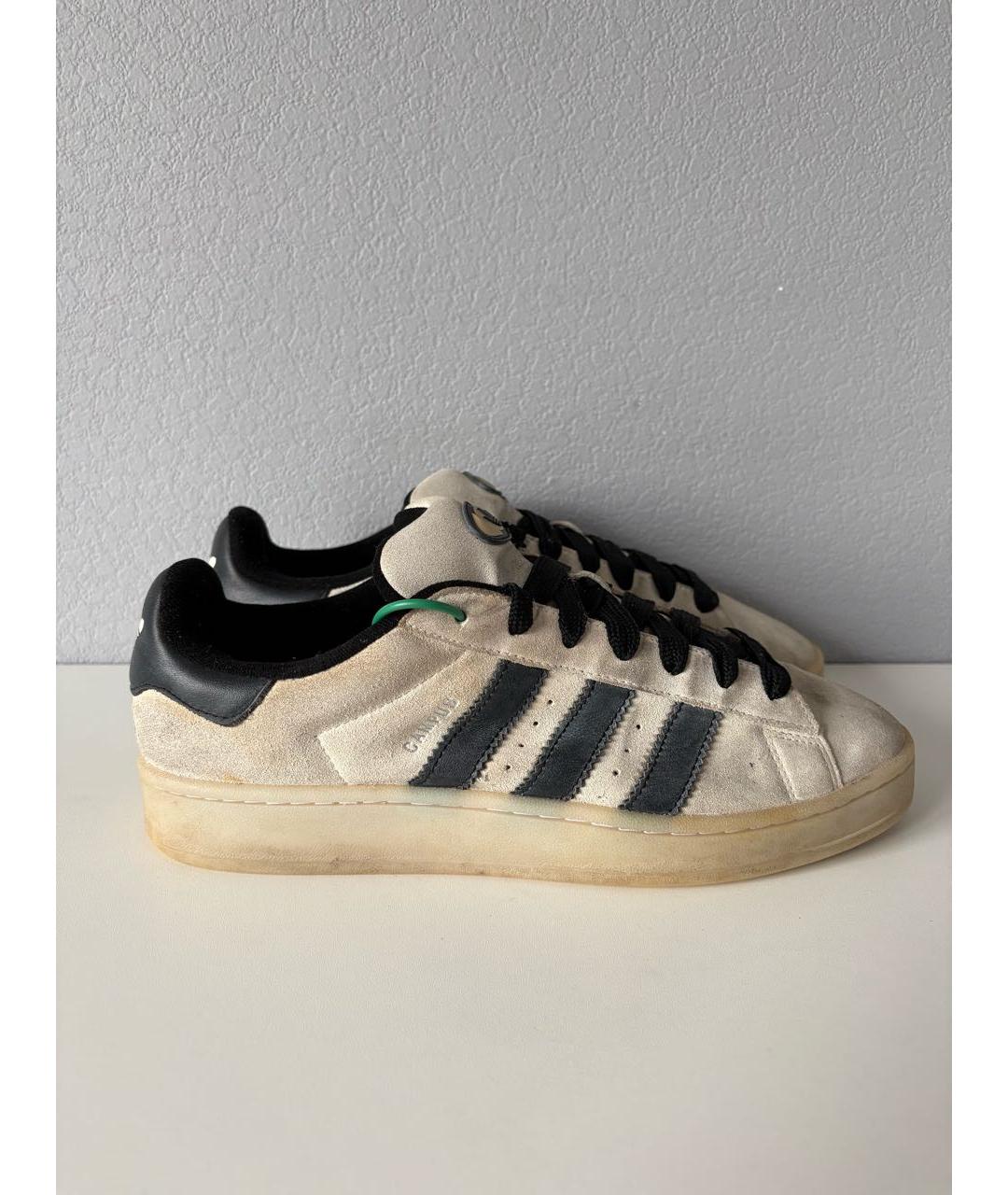 ADIDAS Бежевые замшевые низкие кроссовки / кеды, фото 4