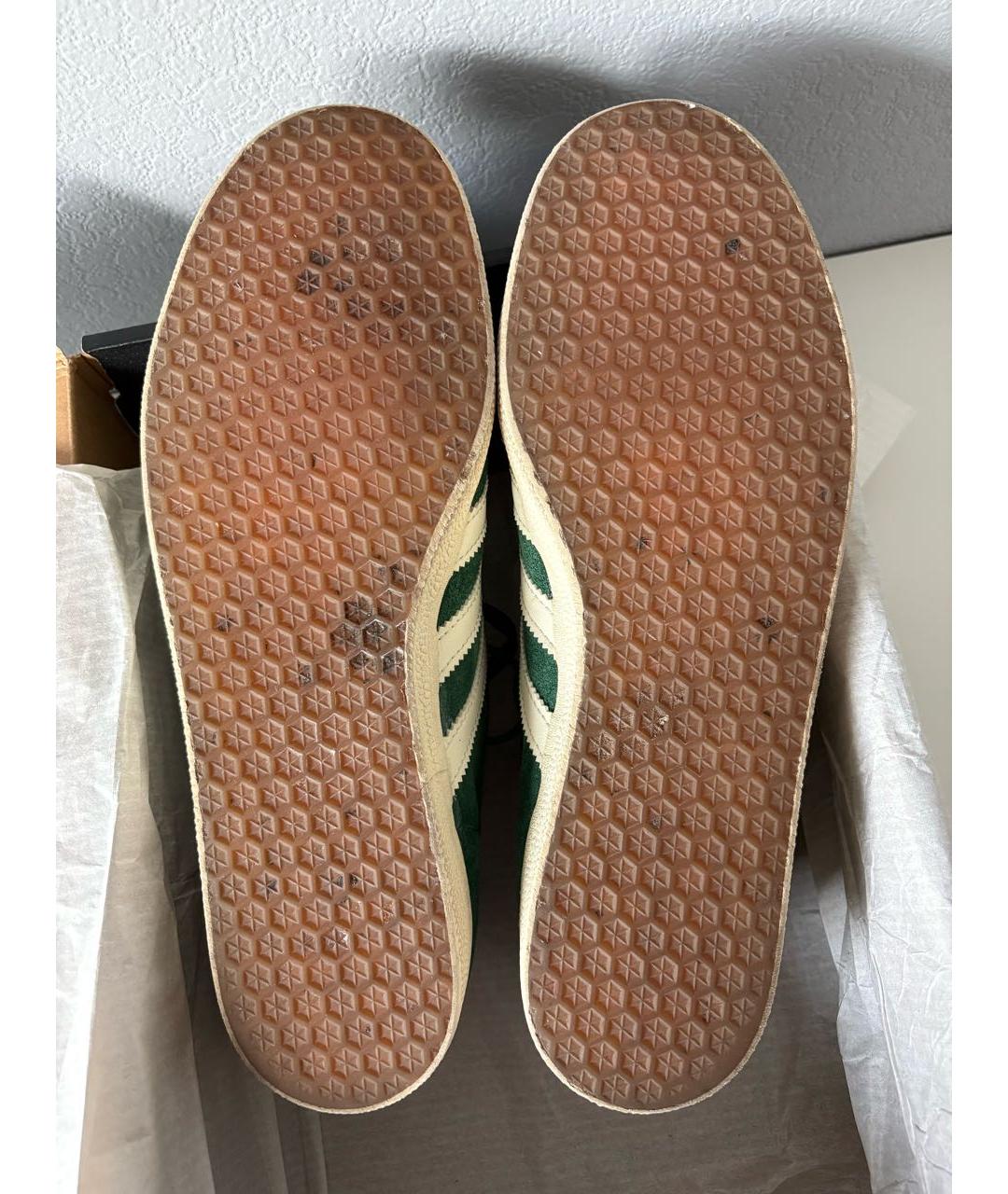 ADIDAS Зеленые замшевые низкие кроссовки / кеды, фото 6