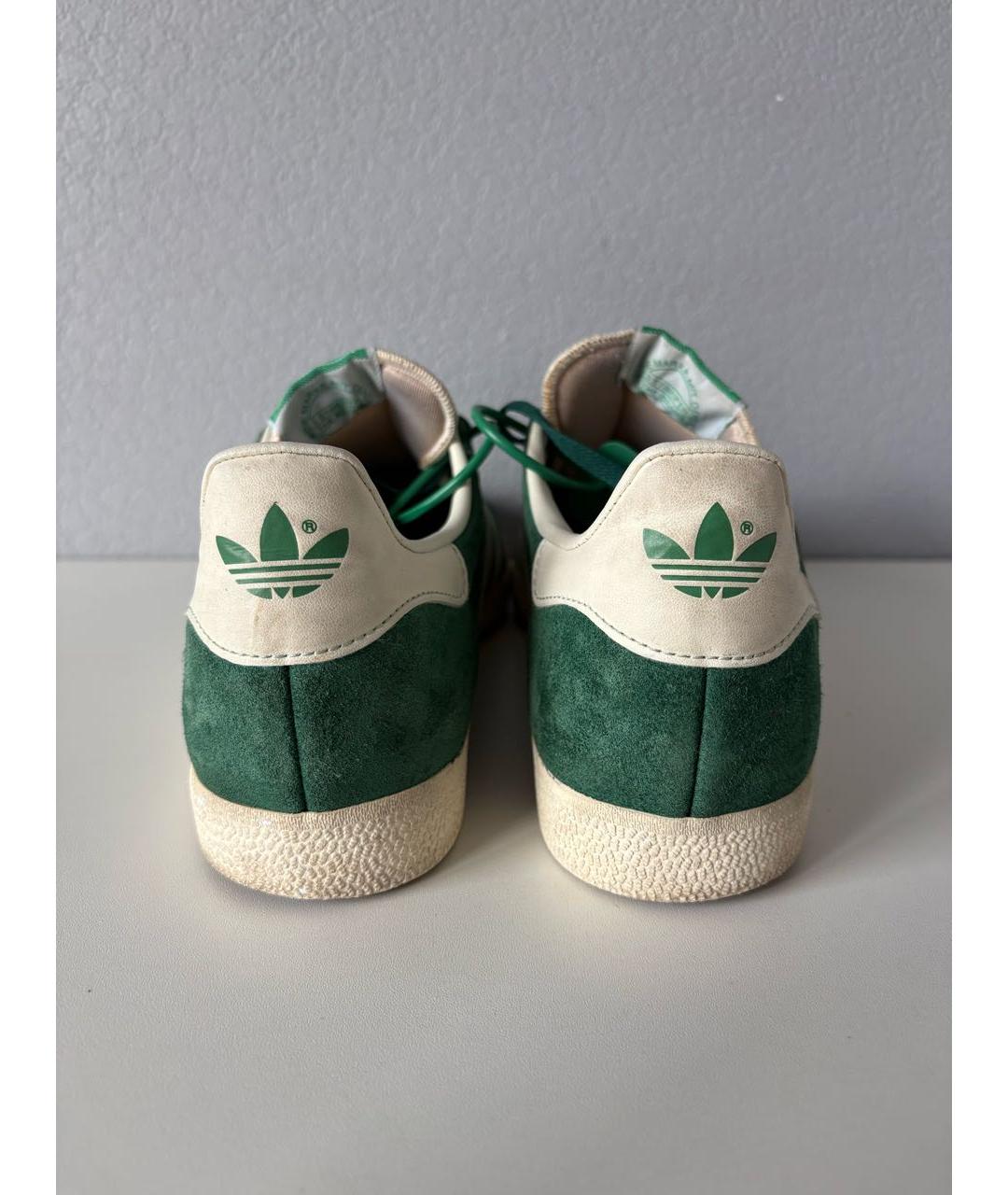 ADIDAS Зеленые замшевые низкие кроссовки / кеды, фото 5