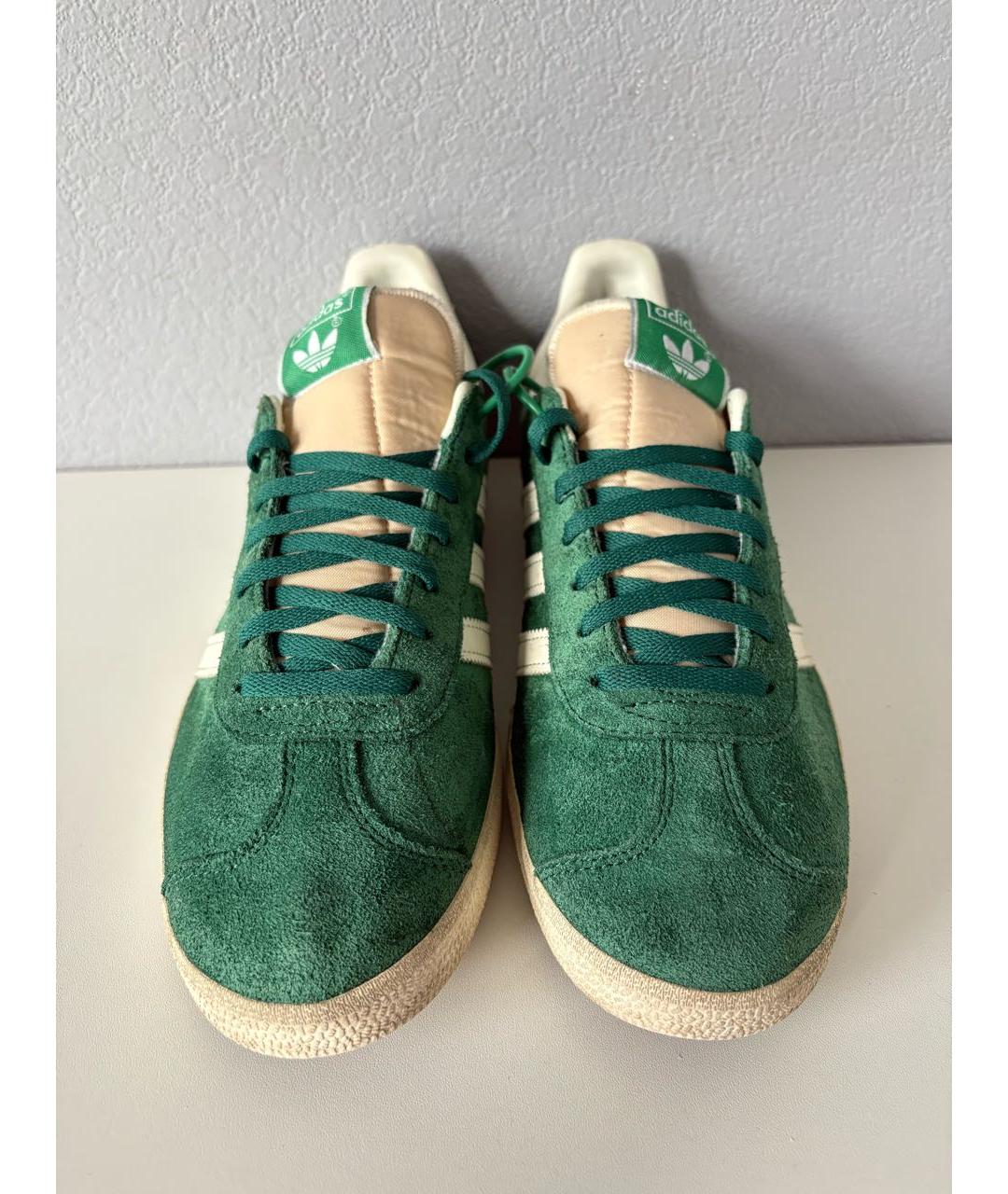 ADIDAS Зеленые замшевые низкие кроссовки / кеды, фото 4