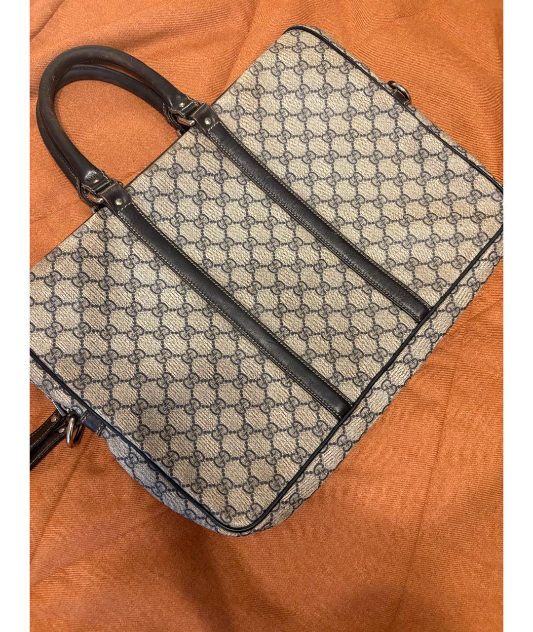 GUCCI Бежевая канва папка для документов, фото 2