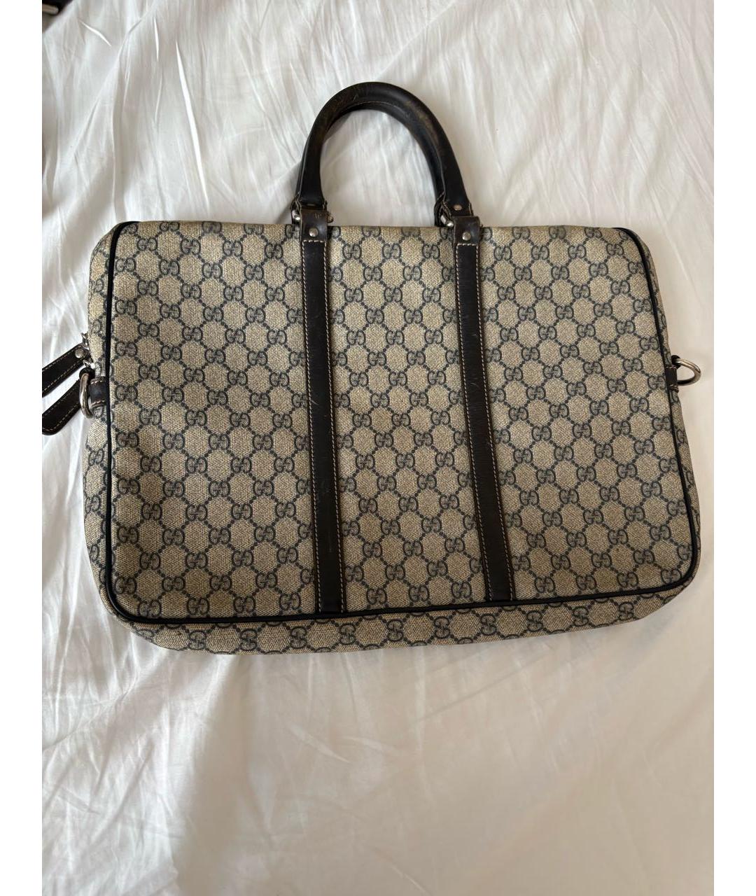 GUCCI Бежевая канва папка для документов, фото 3