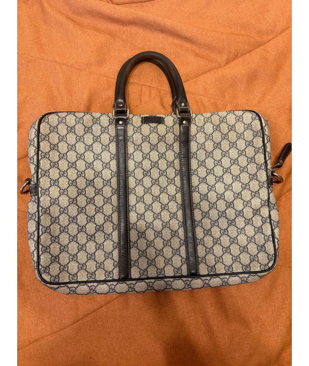 GUCCI Бежевая канва папка для документов, фото 9