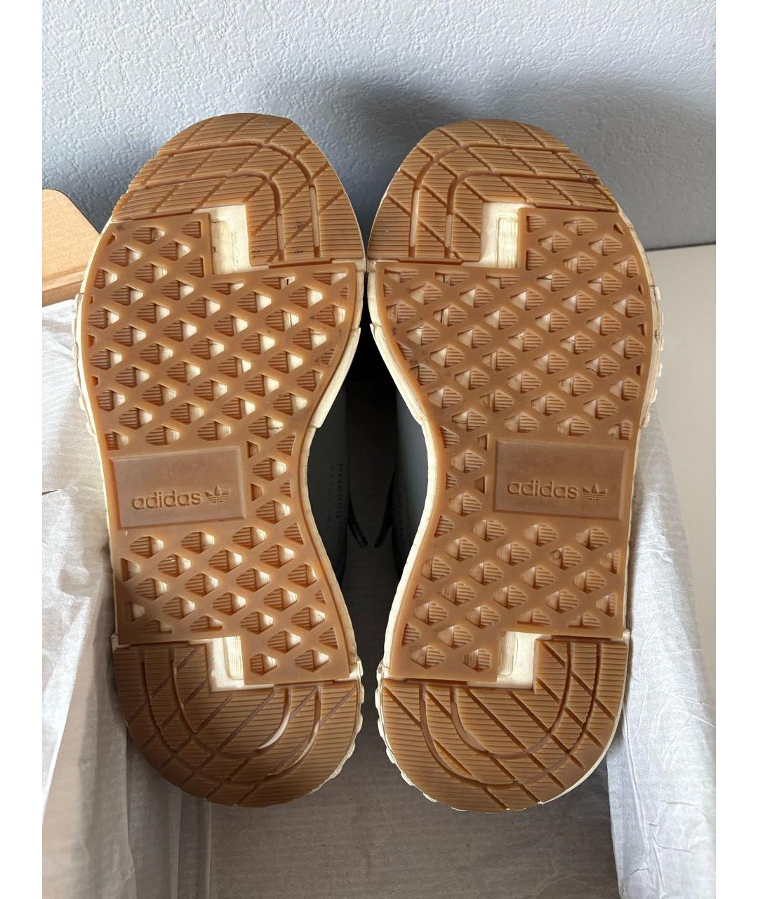 ADIDAS Антрацитовые кожаные низкие кроссовки / кеды, фото 8