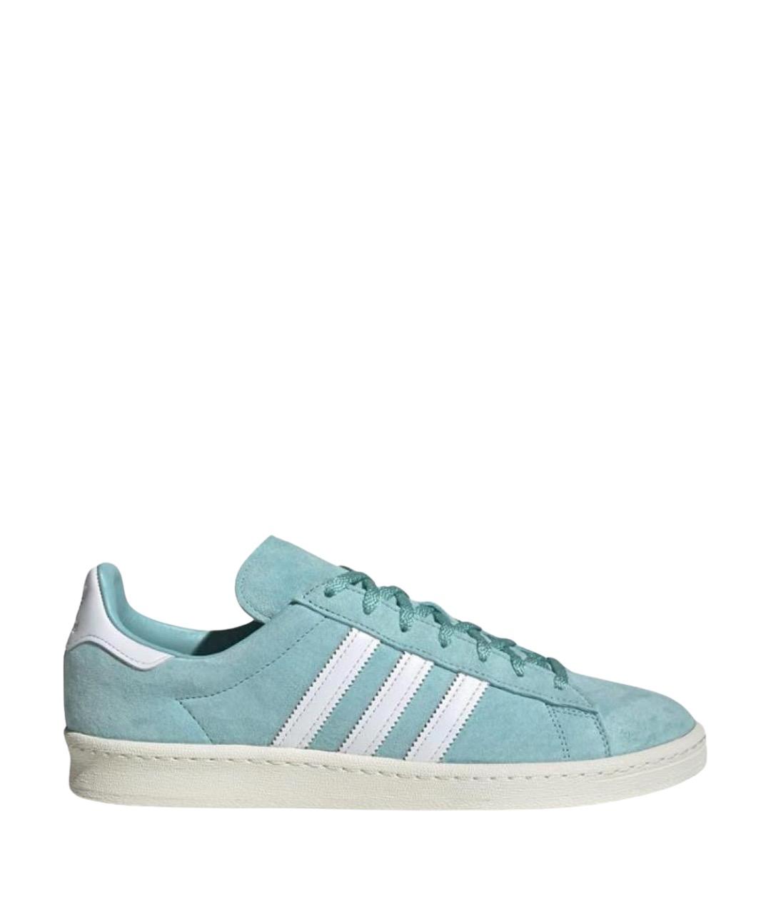 ADIDAS Бирюзовые замшевые низкие кроссовки / кеды, фото 1