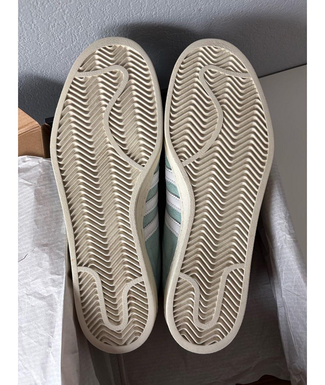 ADIDAS Бирюзовые замшевые низкие кроссовки / кеды, фото 6