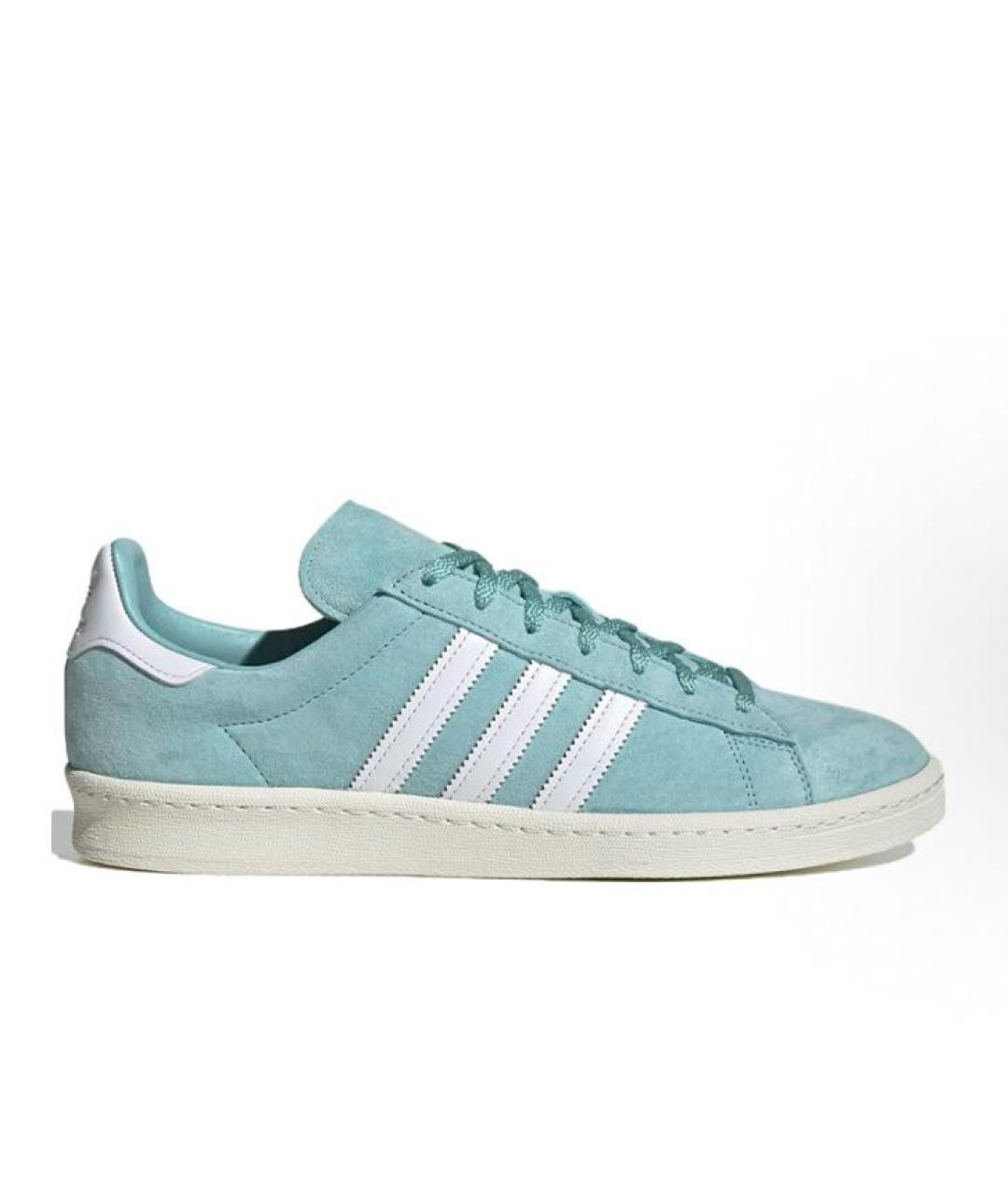 ADIDAS Бирюзовые замшевые низкие кроссовки / кеды, фото 9