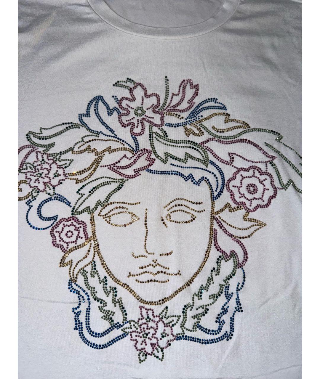 VERSACE Белая хлопковая футболка, фото 3